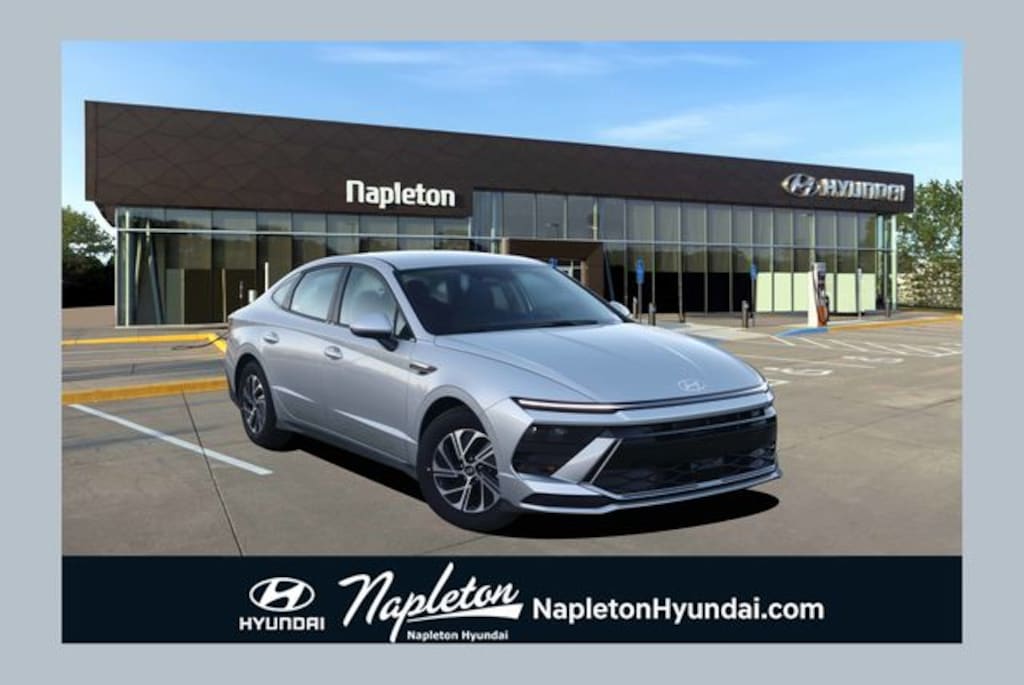 New 2026 Hyundai Sonata Hybrid Blue Sedan