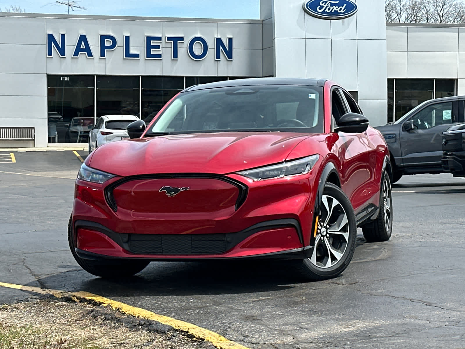 Used 2021 Ford Mustang Mach-E Premium AWD with VIN 3FMTK3SS5MMA49572 for sale in Libertyville, IL