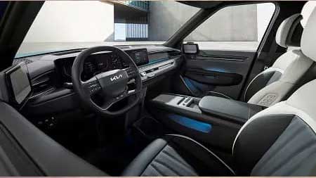 Blue Kia EV9 Interior Seats