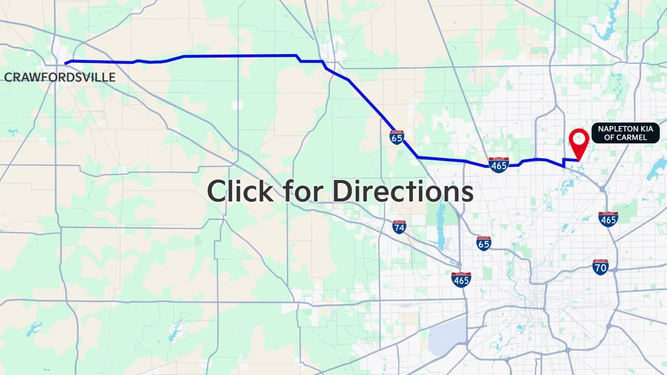 Kia of Carmel directions from Crawfordsville Kia Dealership Crawfordsville