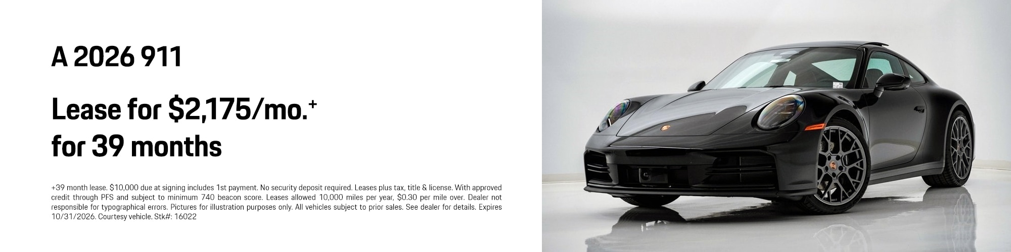 Lease a New 2026 Porsche 911