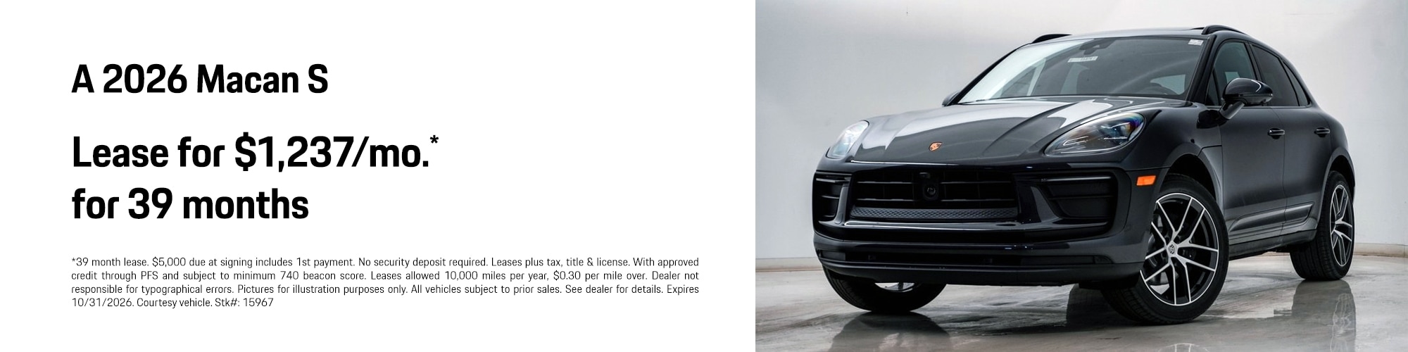 Lease a New 2026 Macan S