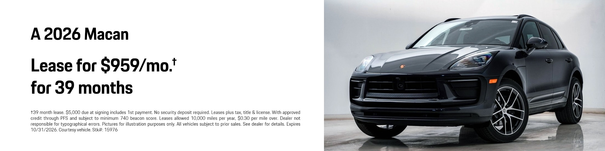 Lease a New 2026 Macan