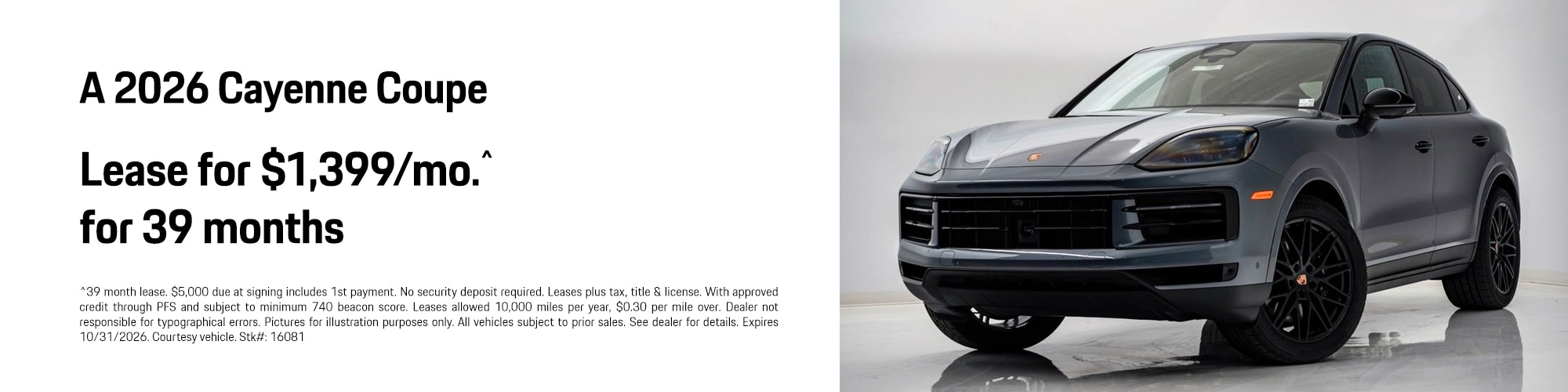 Lease a New 2026 Cayenne Coupe