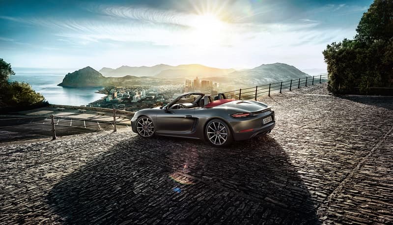 Grey Porsche 718 Boxster