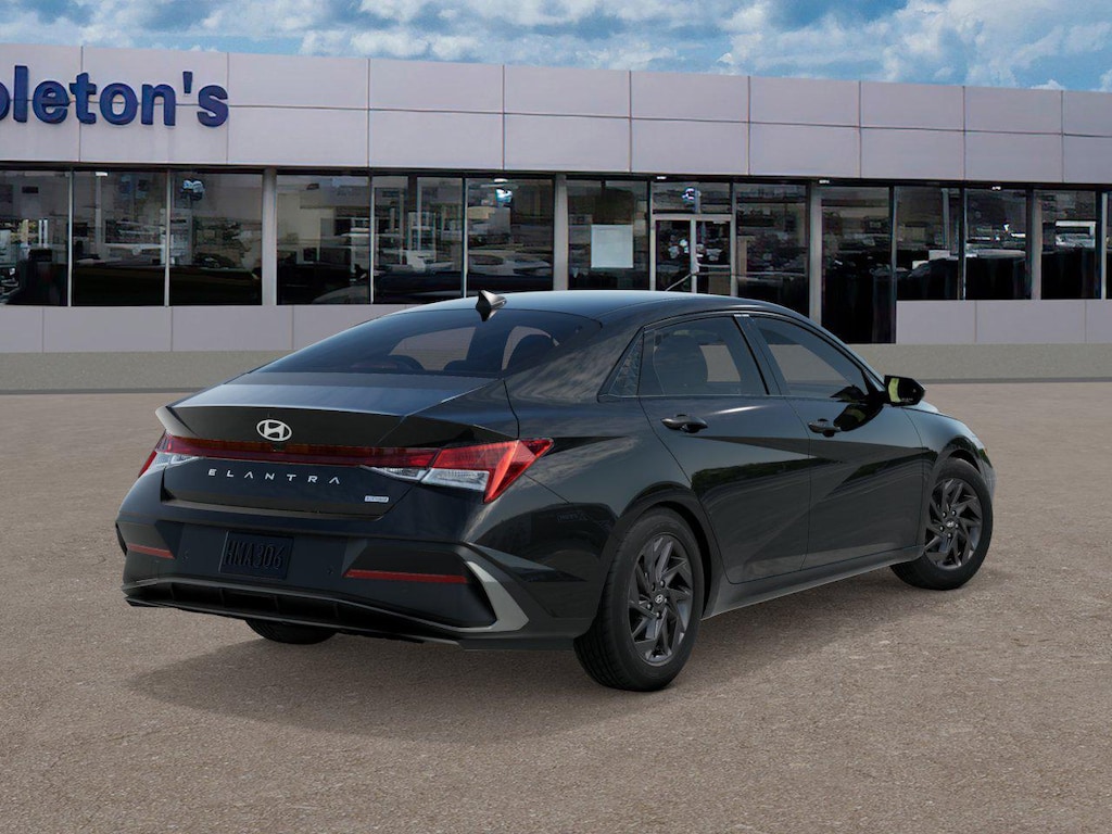 New 2026 Hyundai Elantra Hybrid Blue Sedan