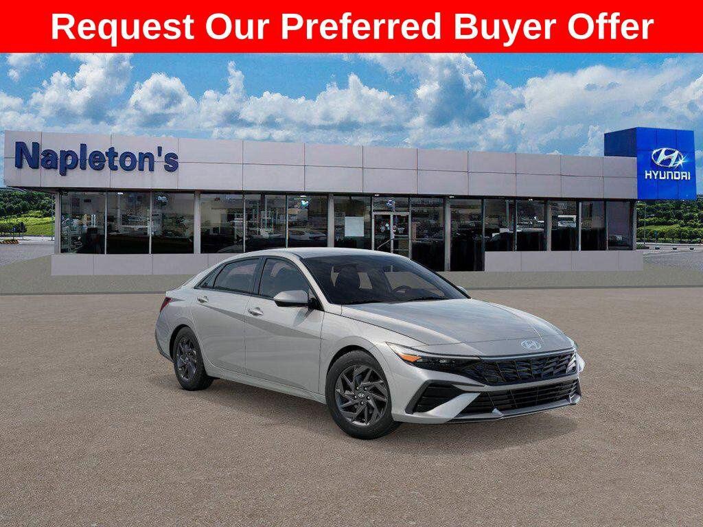 New 2026 Hyundai Elantra Hybrid Blue Sedan