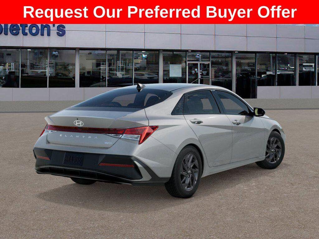 New 2026 Hyundai Elantra Hybrid Blue Sedan