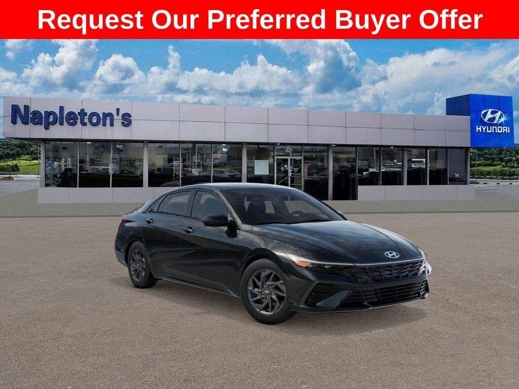 New 2026 Hyundai Elantra Hybrid Blue Sedan