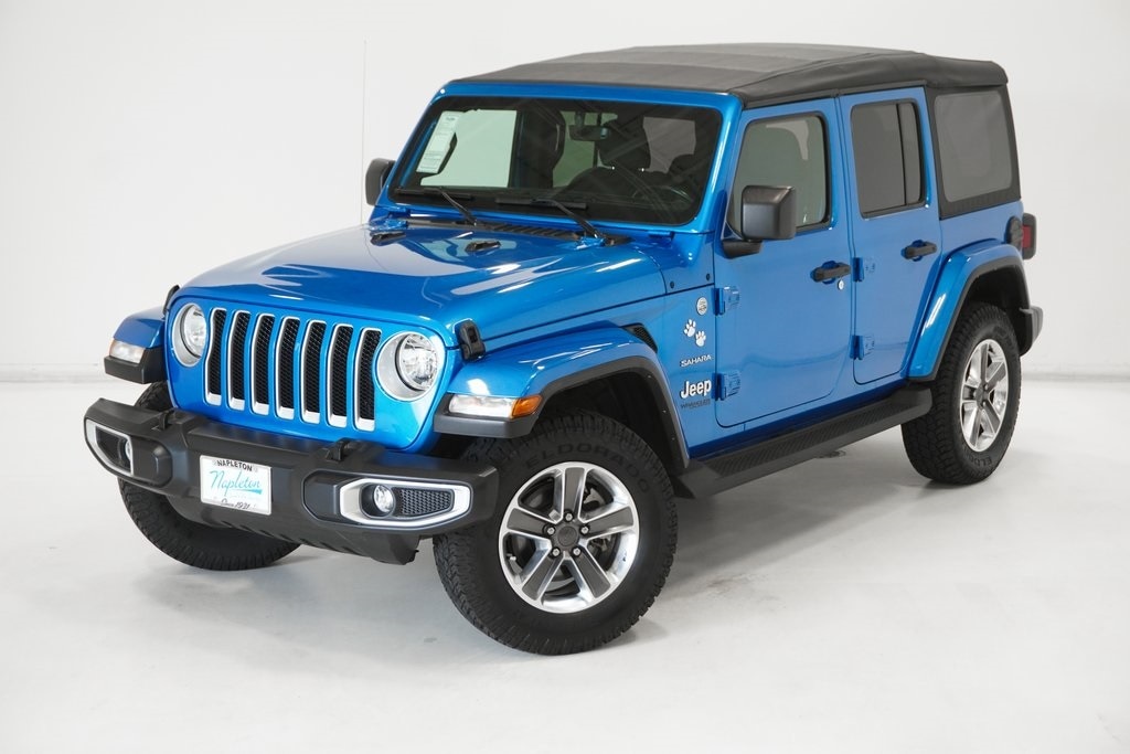 Used 2022 Jeep Wrangler Unlimited Sahara with VIN 1C4HJXEG7NW180712 for sale in Arlington Heights, IL