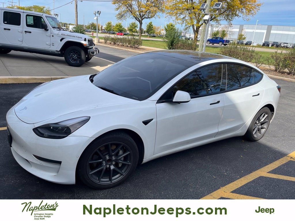 Used 2022 Tesla Model 3 Base with VIN 5YJ3E1EA7NF375625 for sale in Arlington Heights, IL