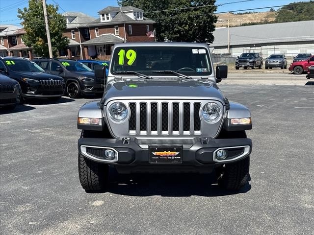 Certified 2019 Jeep Wrangler Unlimited Sahara with VIN 1C4HJXEG8KW532854 for sale in Ellwood City, PA