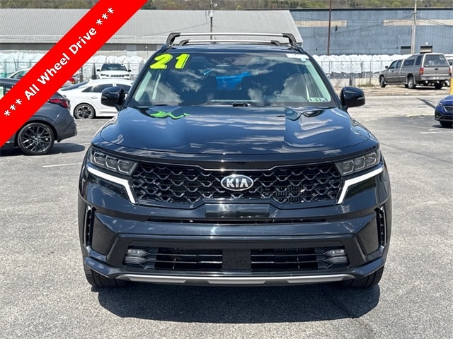 Certified 2021 Kia Sorento SX with VIN 5XYRKDLF1MG053461 for sale in Ellwood City, PA