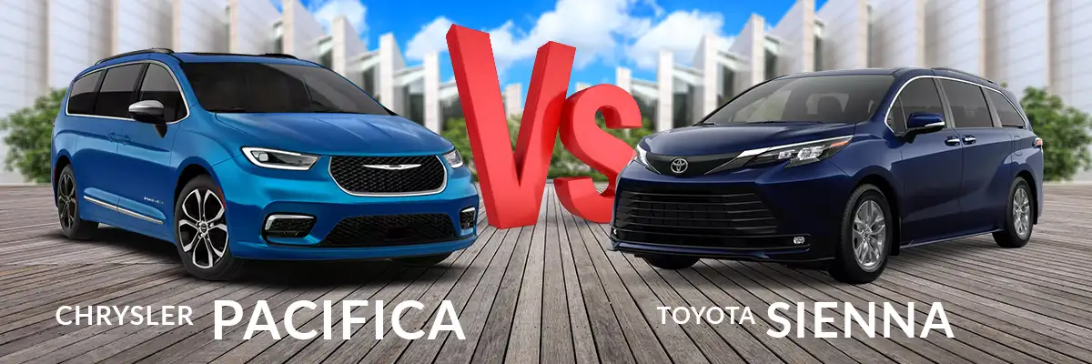 toyota sienna vs chrysler pacifica new vehicles comparison