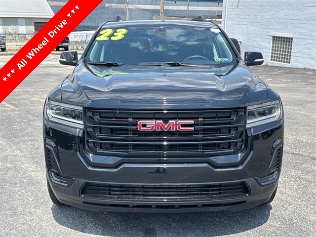 Certified 2023 GMC Acadia SLE with VIN 1GKKNRL43PZ232227 for sale in Ellwood City, PA