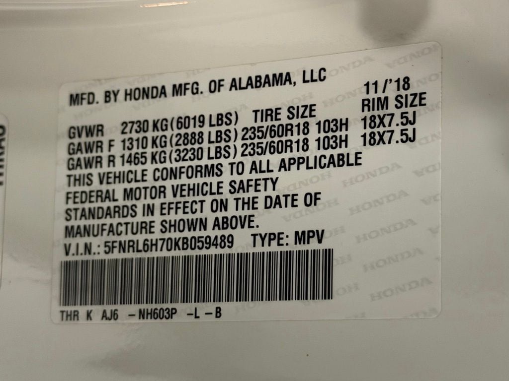 2019 Honda Odyssey EX-L - Photo 30