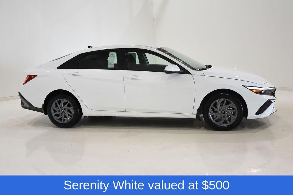 New 2025 Hyundai Elantra Hybrid Blue Sedan