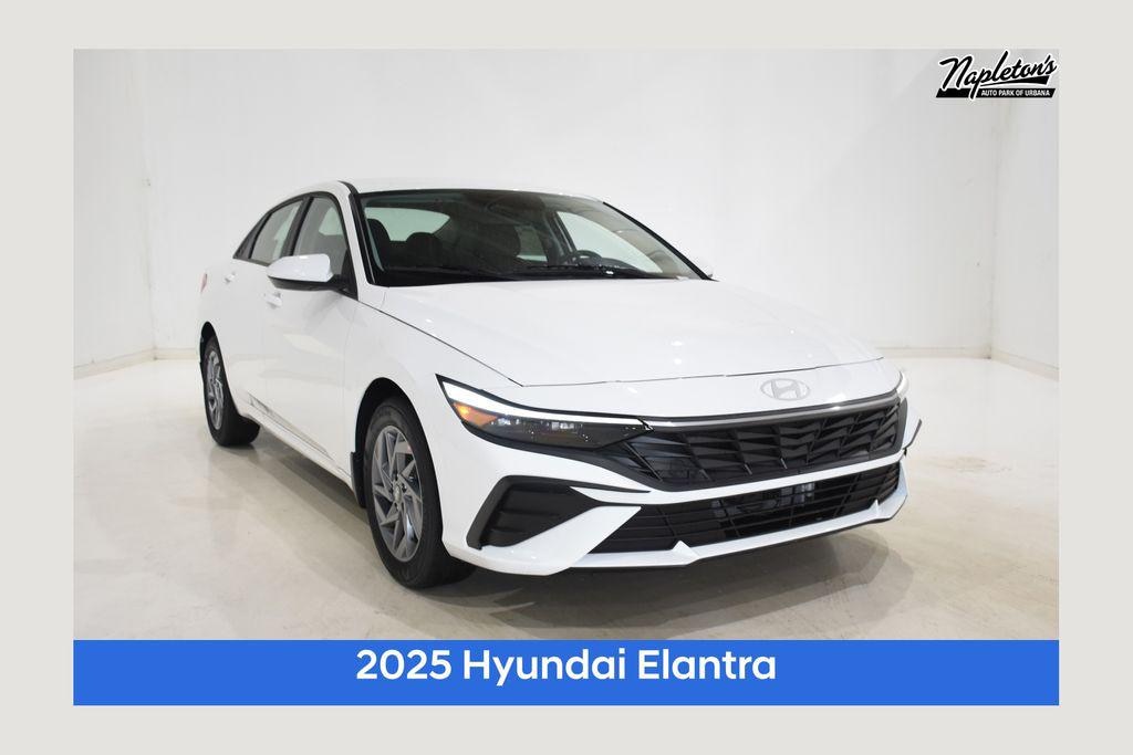 New 2025 Hyundai Elantra Hybrid Blue Sedan