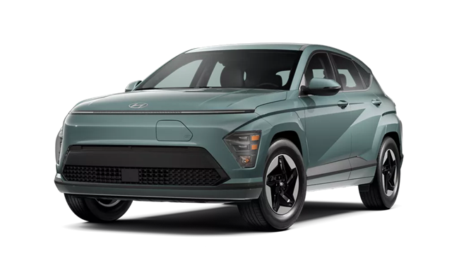Hyundai Kona EV in Mirage Green Hyundai Kona EV in Mirage Green