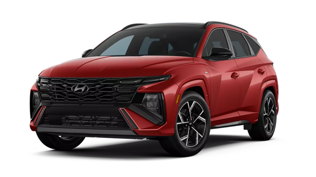 Hyundai Tucson Hybrid in Ultimate Red Hyundai Tucson Hybrid in Ultimate Red