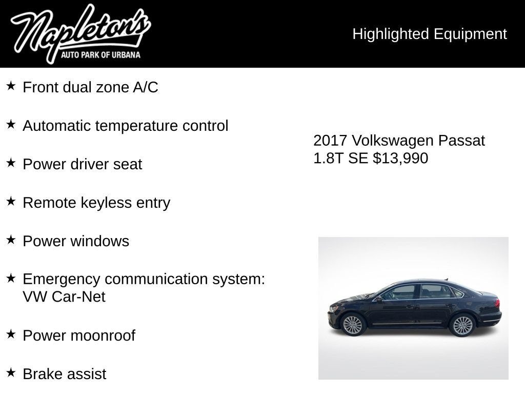 Used 2017 Volkswagen Passat 1.8T SE Sedan
