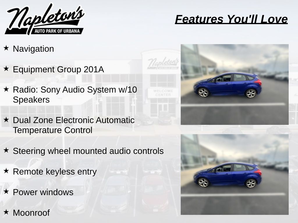 Used 2013 Ford Focus ST with VIN 1FADP3L9XDL127048 for sale in Urbana, IL