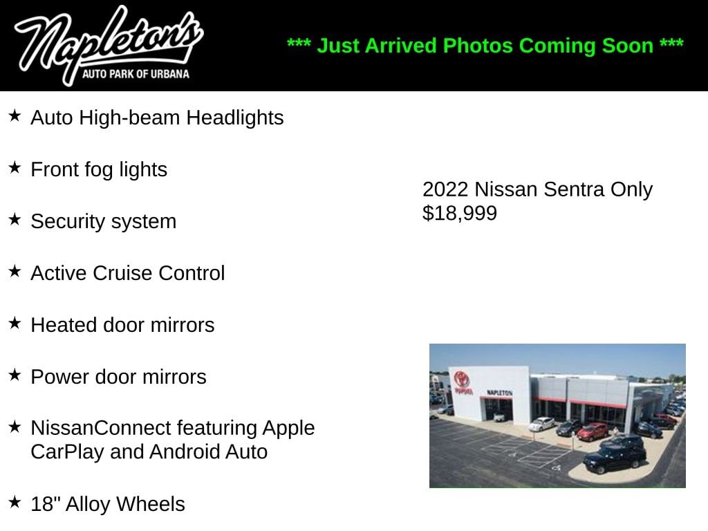 Used 2022 Nissan Sentra SR with VIN 3N1AB8DV5NY275253 for sale in Urbana, IL