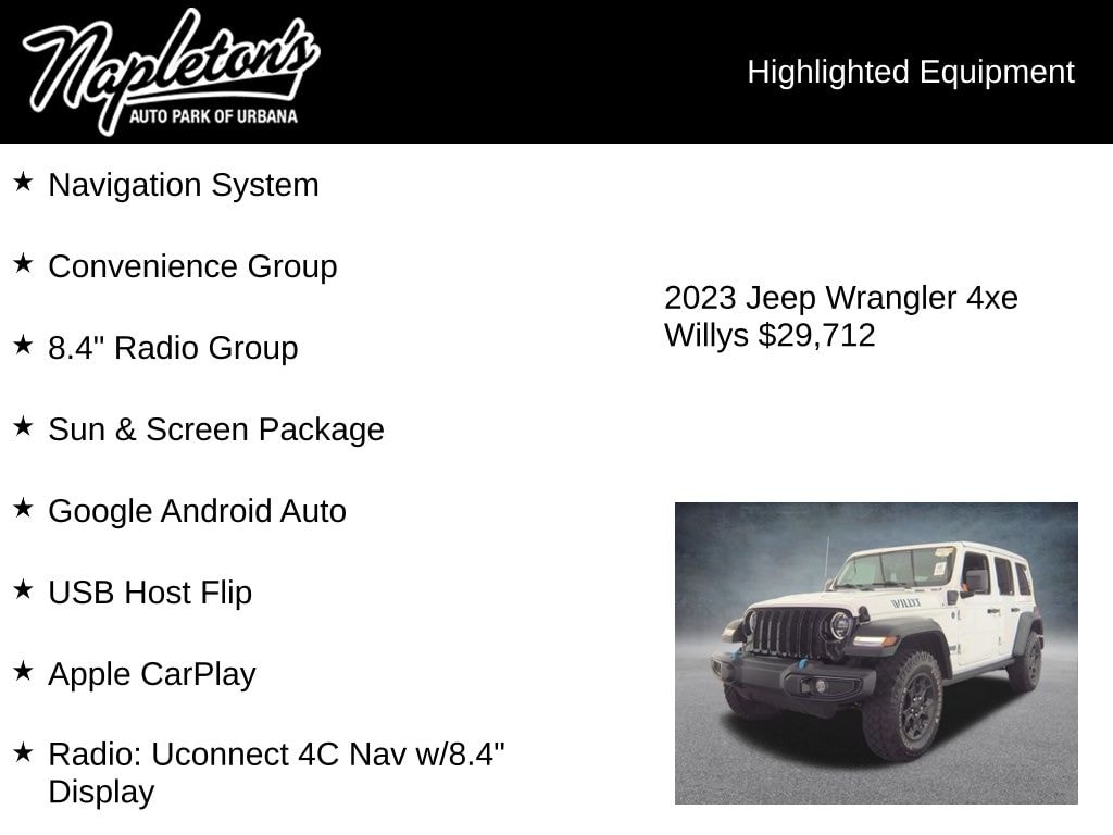 Used 2023 Jeep Wrangler Willys 4xe SUV