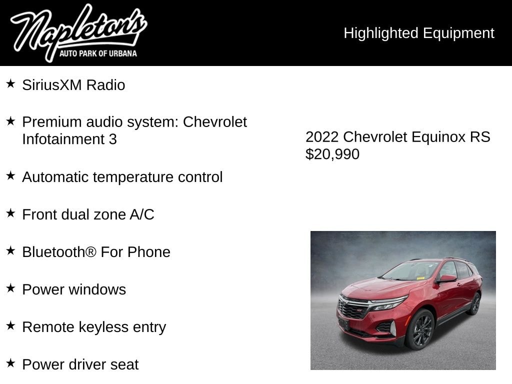 Used 2022 Chevrolet Equinox RS SUV