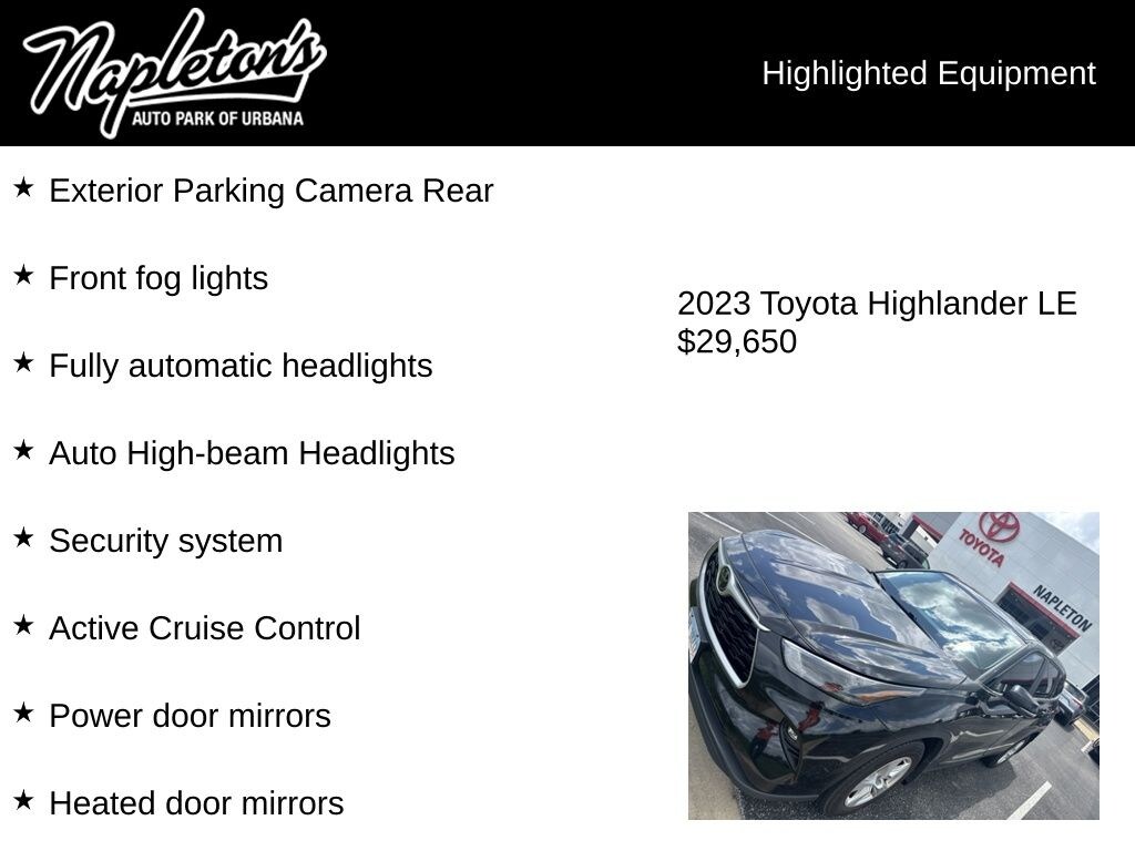 Used 2023 Toyota Highlander LE SUV