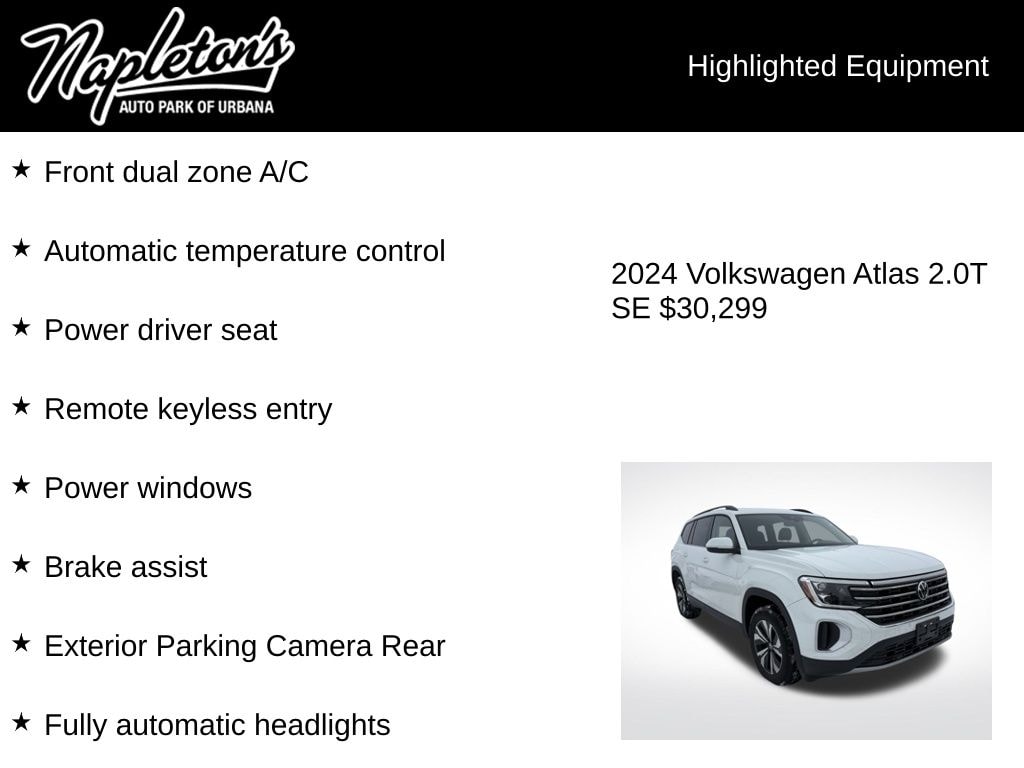 Used 2024 Volkswagen Atlas 2.0T SE SUV