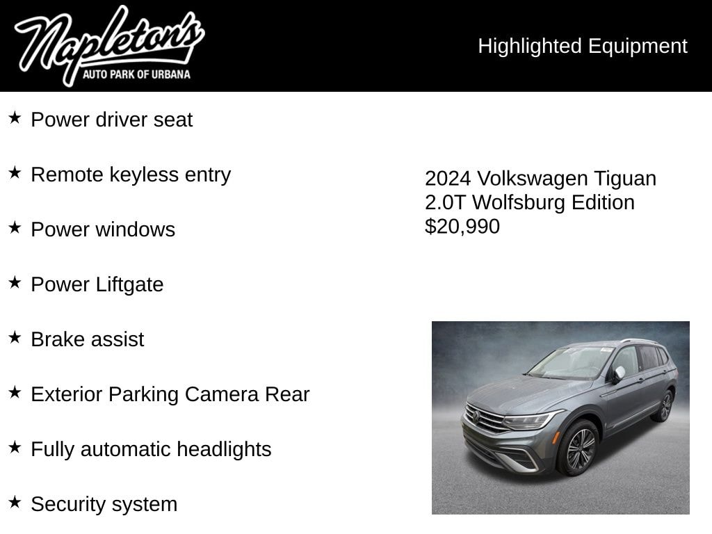 Used 2024 Volkswagen Tiguan 2.0T Wolfsburg Edition SUV