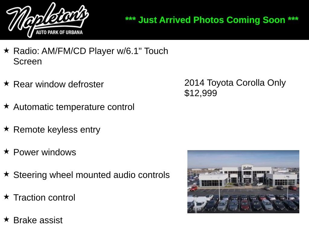 Used 2014 Toyota Corolla LE Sedan