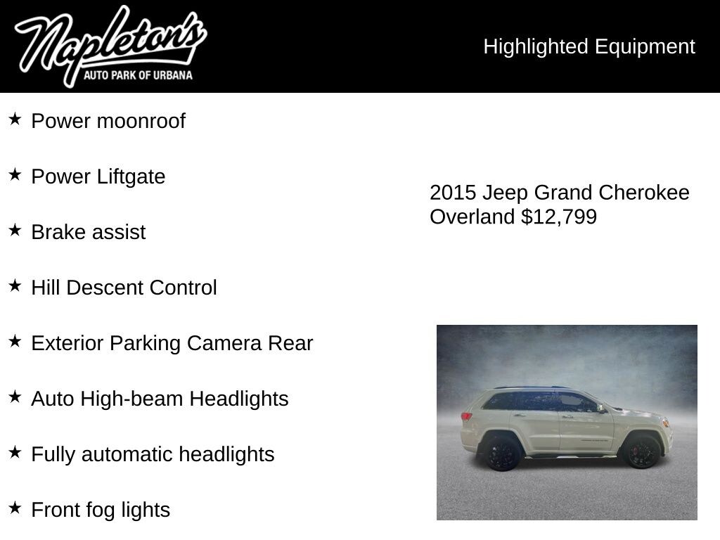 Used 2015 Jeep Grand Cherokee Overland SUV