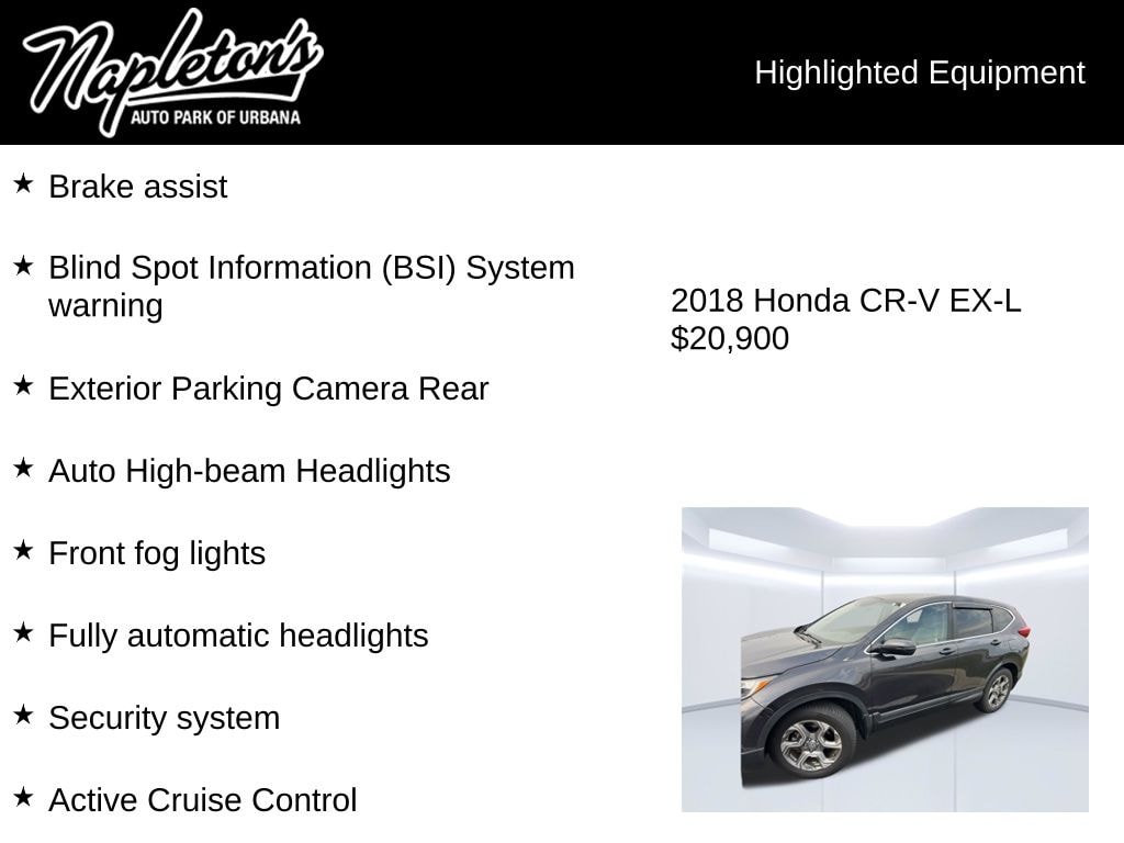 Used 2018 Honda CR-V EX-L SUV