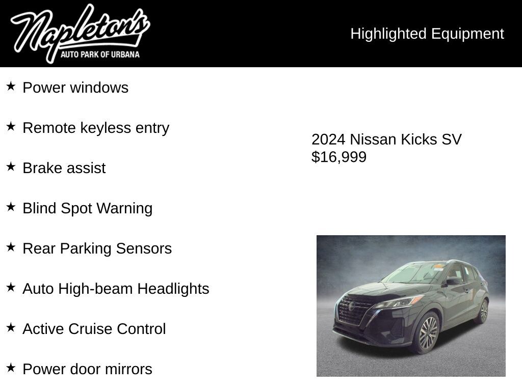 Used 2024 Nissan Kicks SV SUV