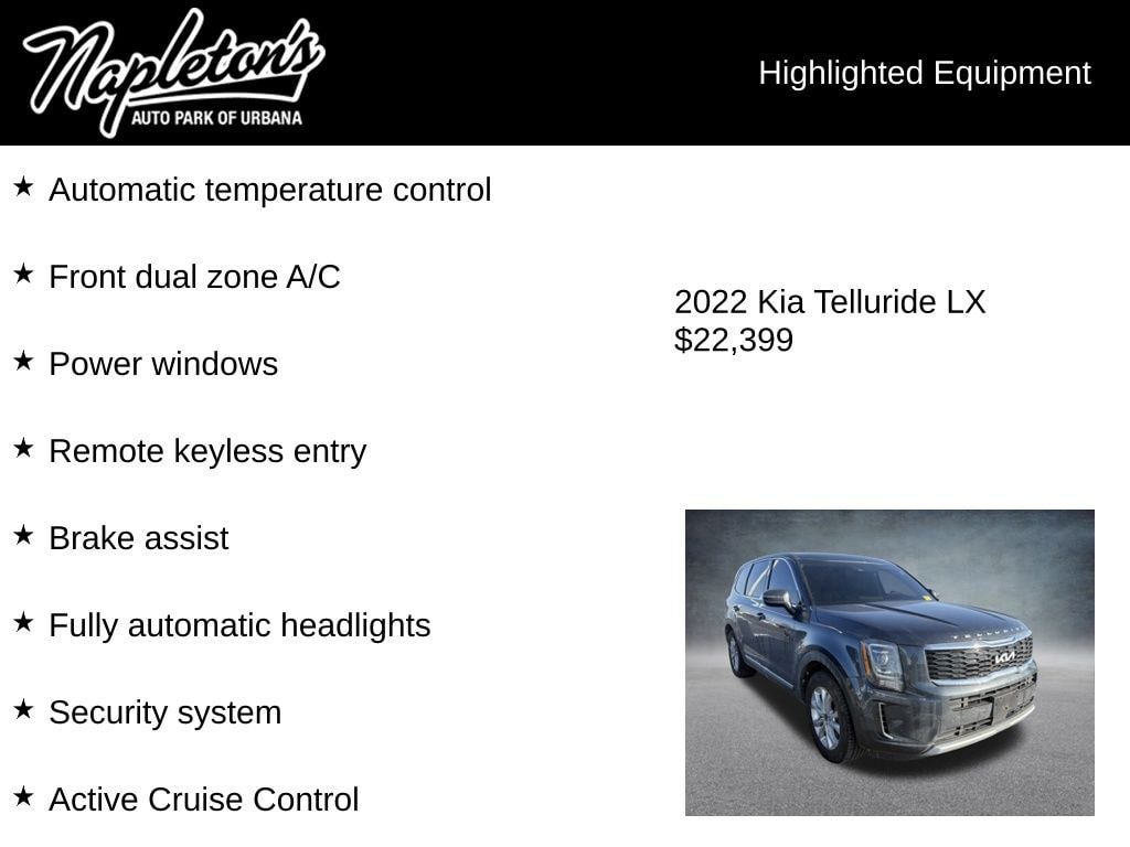 Used 2022 Kia Telluride LX SUV