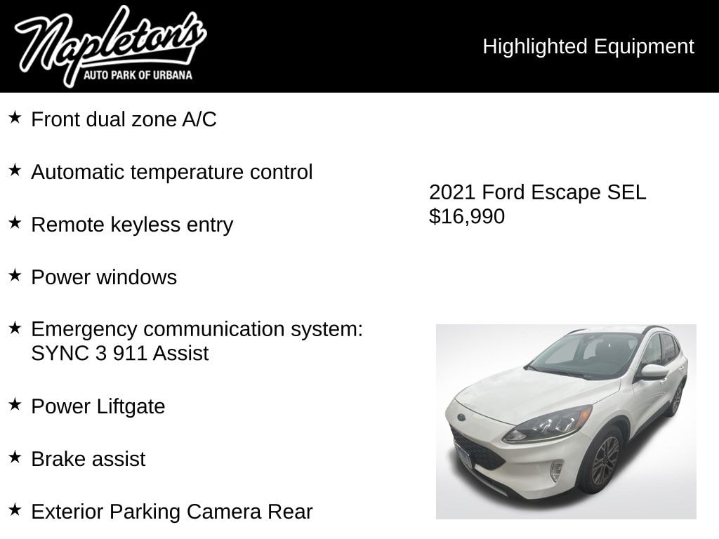 Used 2021 Ford Escape SEL SUV