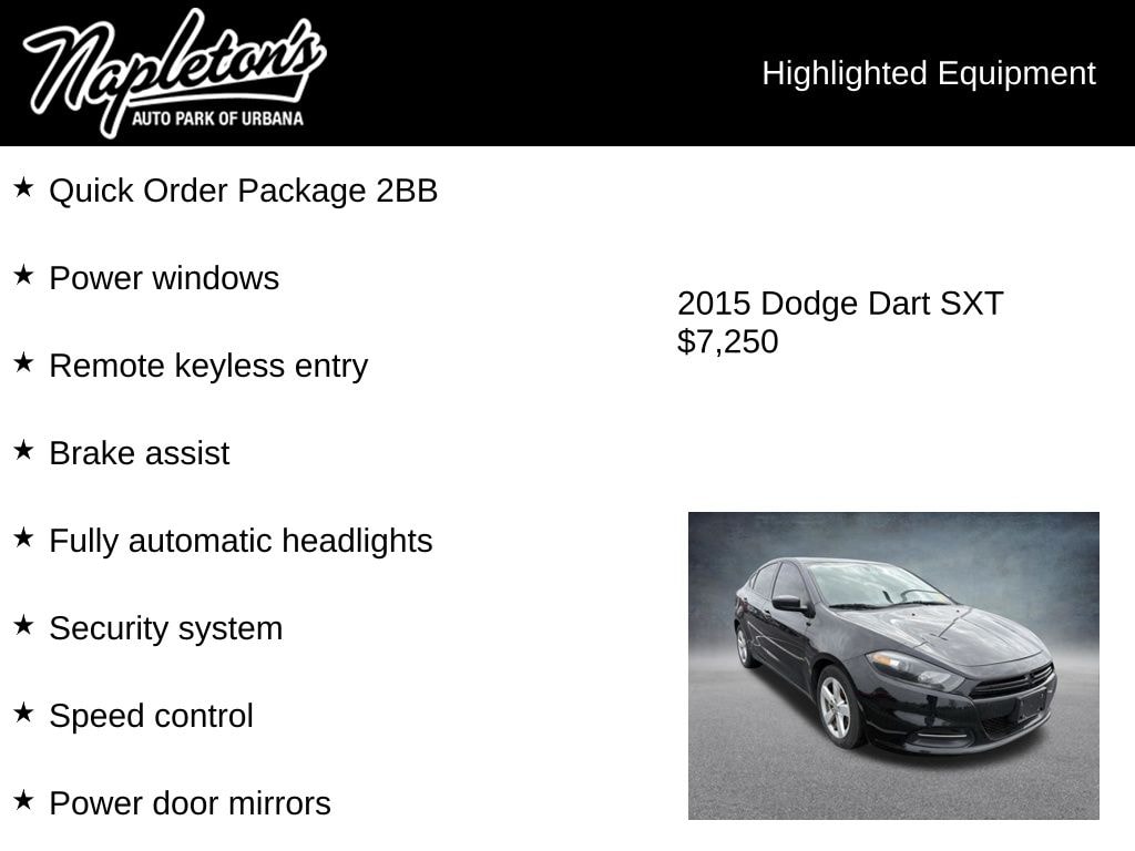 Used 2015 Dodge Dart SXT Sedan