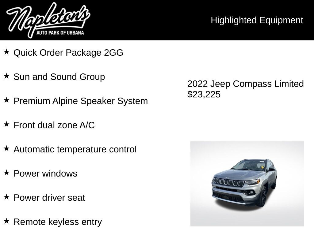 Used 2022 Jeep Compass Limited SUV