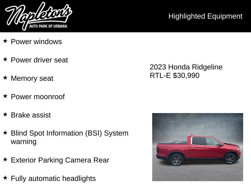 Used 2023 Honda Ridgeline RTL-E Truck Crew Cab