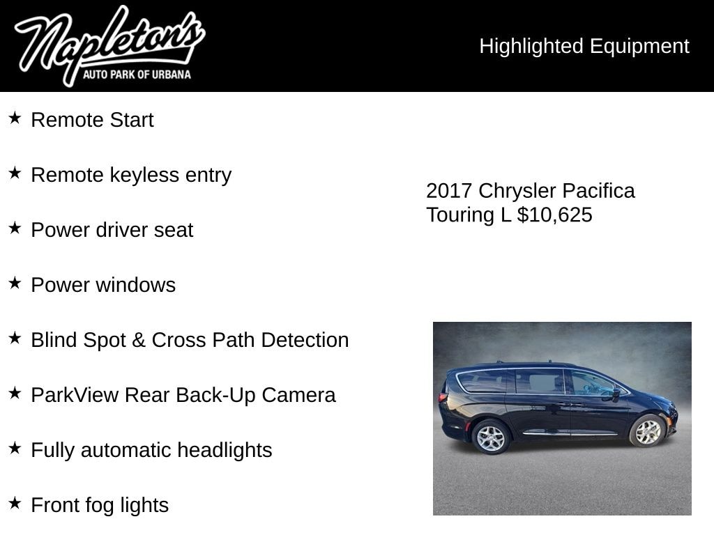 Used 2017 Chrysler Pacifica Touring L Van