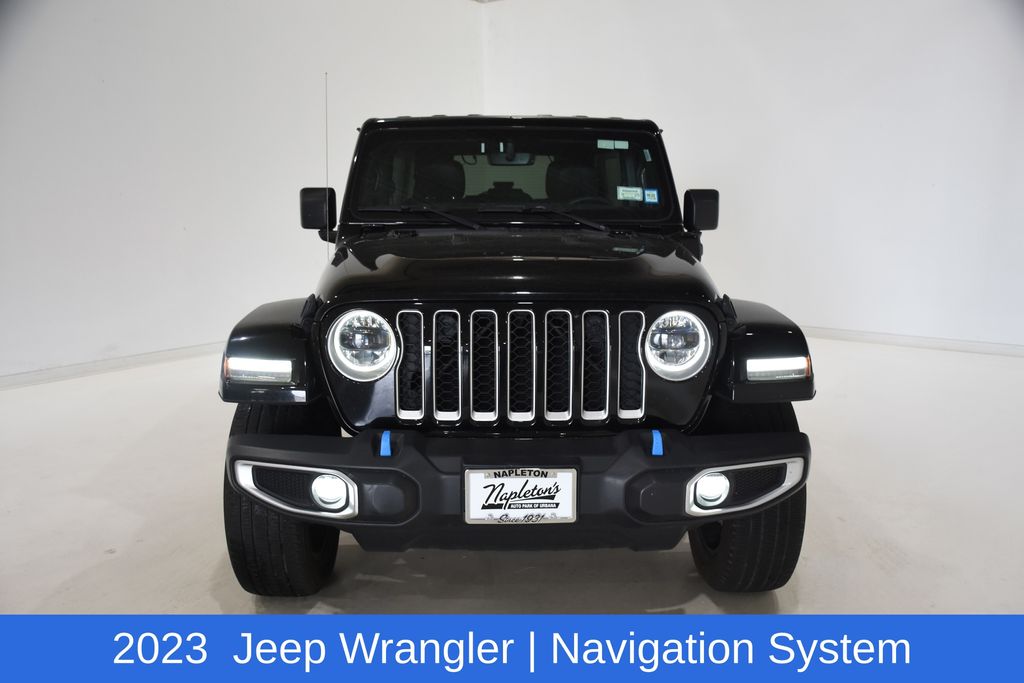 Used 2023 Jeep Wrangler 4xe Sahara 4XE with VIN 1C4JJXP69PW695932 for sale in Urbana, IL