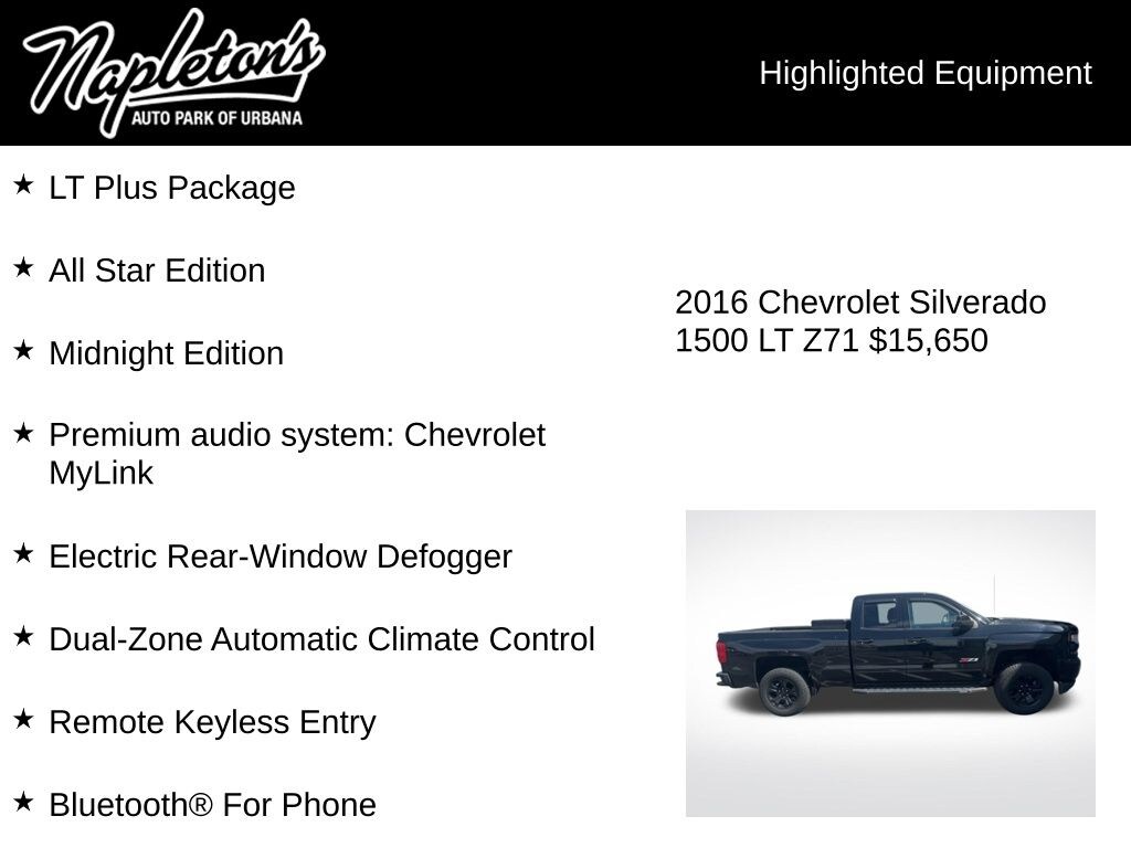 Used 2016 Chevrolet Silverado 1500 LT Truck Double Cab