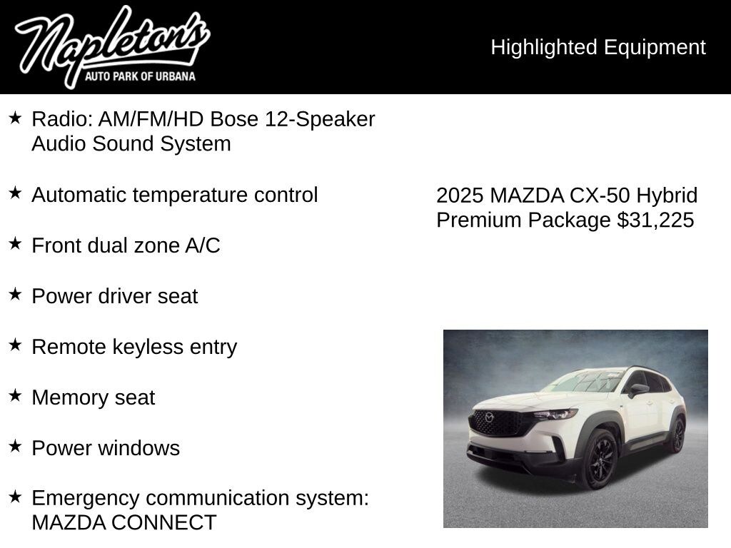 Used 2025 Mazda CX-50 Hybrid Premium SUV