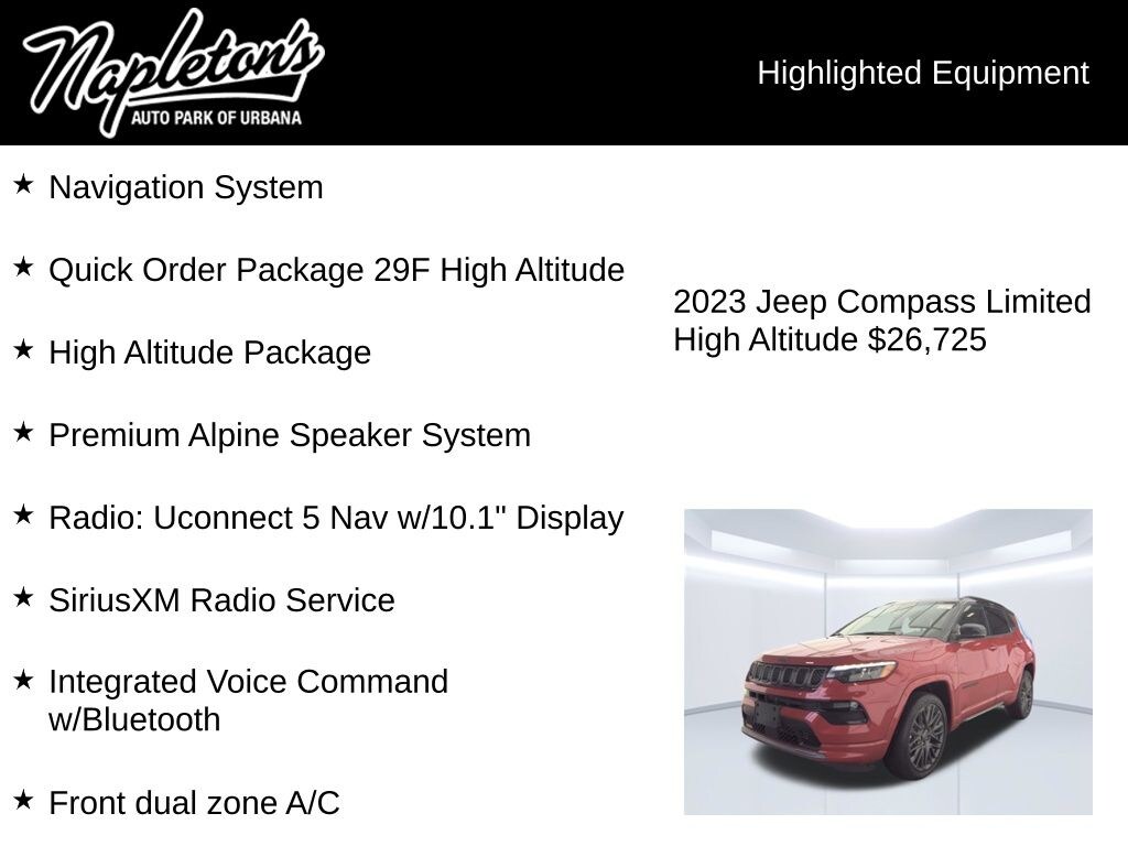 Used 2023 Jeep Compass Limited SUV