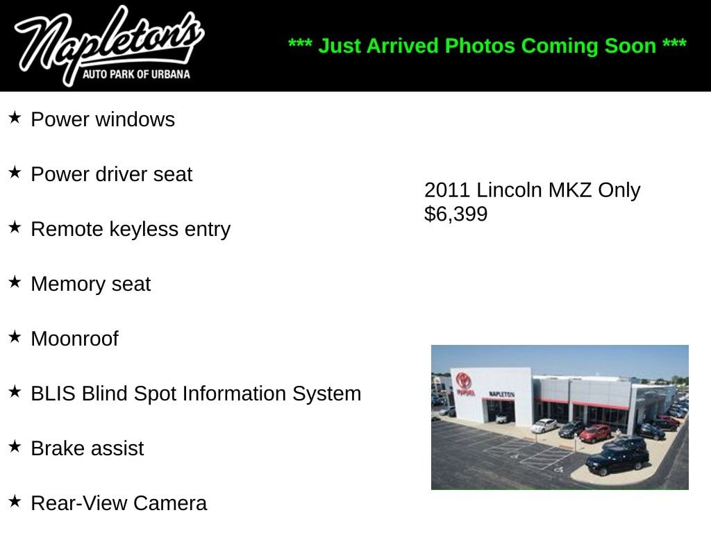 Used 2011 Lincoln MKZ Hybrid with VIN 3LNDL2L31BR755621 for sale in Urbana, IL