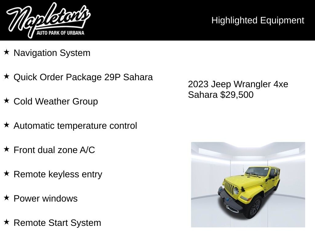 Used 2023 Jeep Wrangler Sahara 4xe SUV