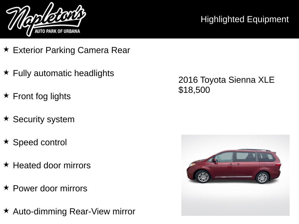 Used 2016 Toyota Sienna XLE Van