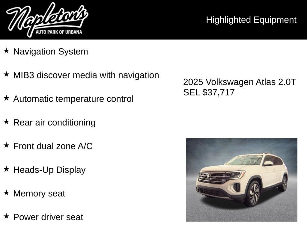 Used 2025 Volkswagen Atlas 2.0T SEL SUV